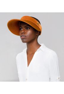 Women`s iridescent orange visor with elastic back - GRECIA LARANJA