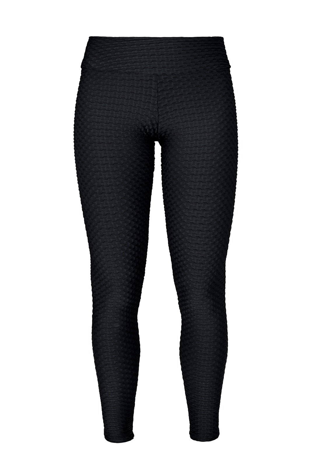 Honeycomb Scrunch Seamless Leggings - Black - Ryderwear