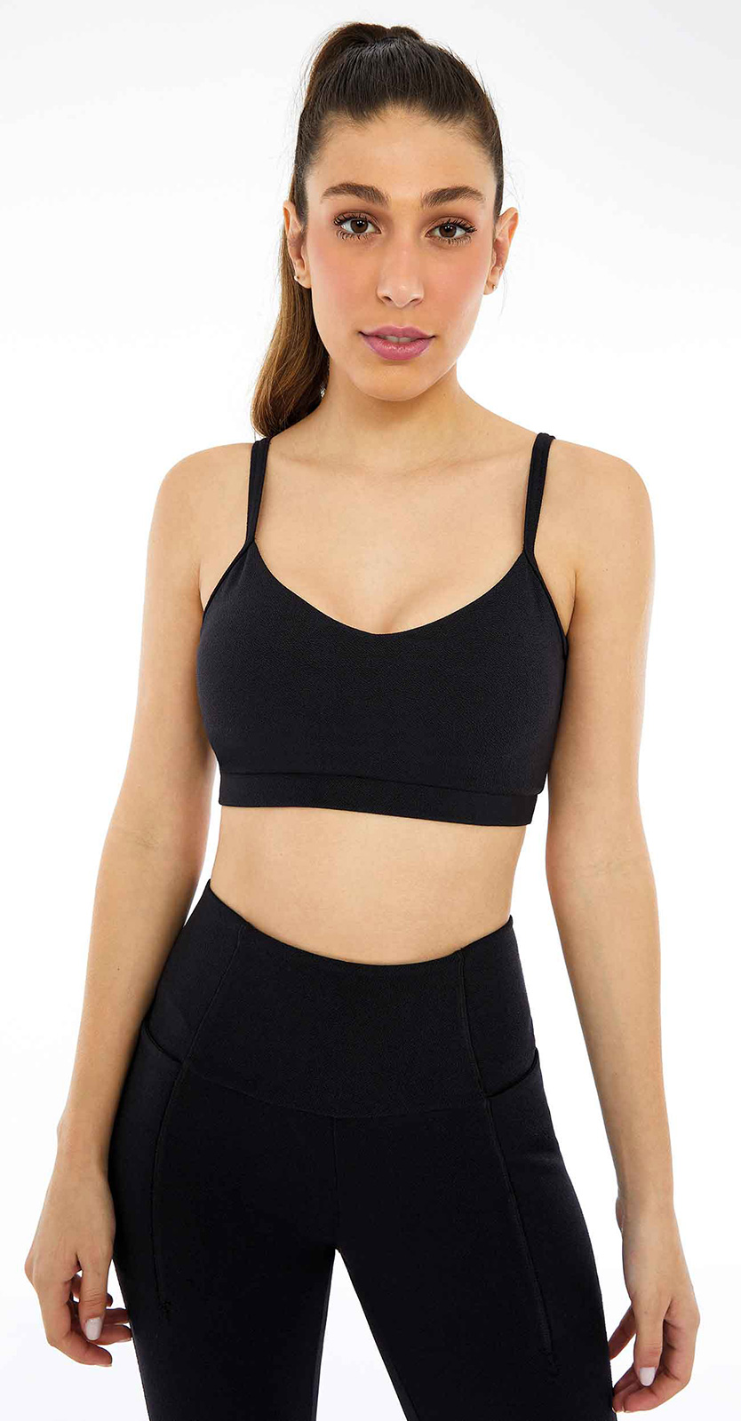 Fitness Top Top Unique Reverse Preto Brand Alto Giro 3597