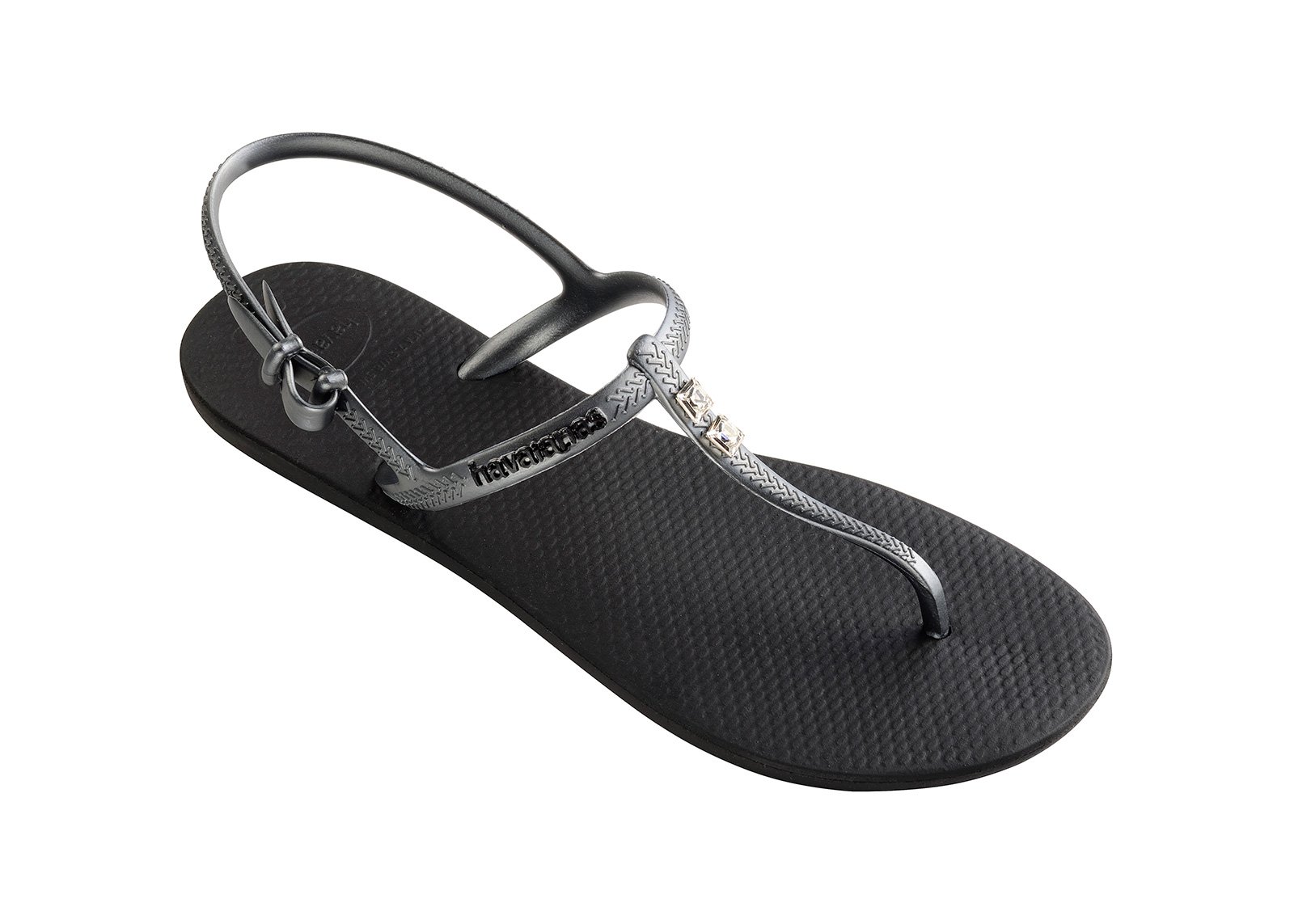 impliciet component Beperkingen Sandals Black Flip Flops - Havaianas Freedom Crystal Black/graphite