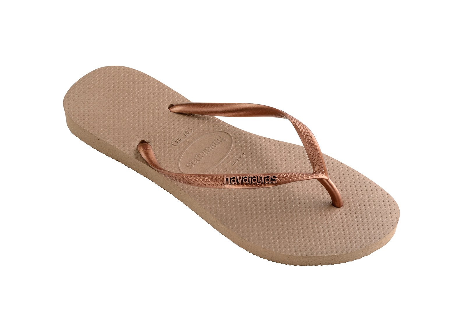 havaianas slim logo metallic