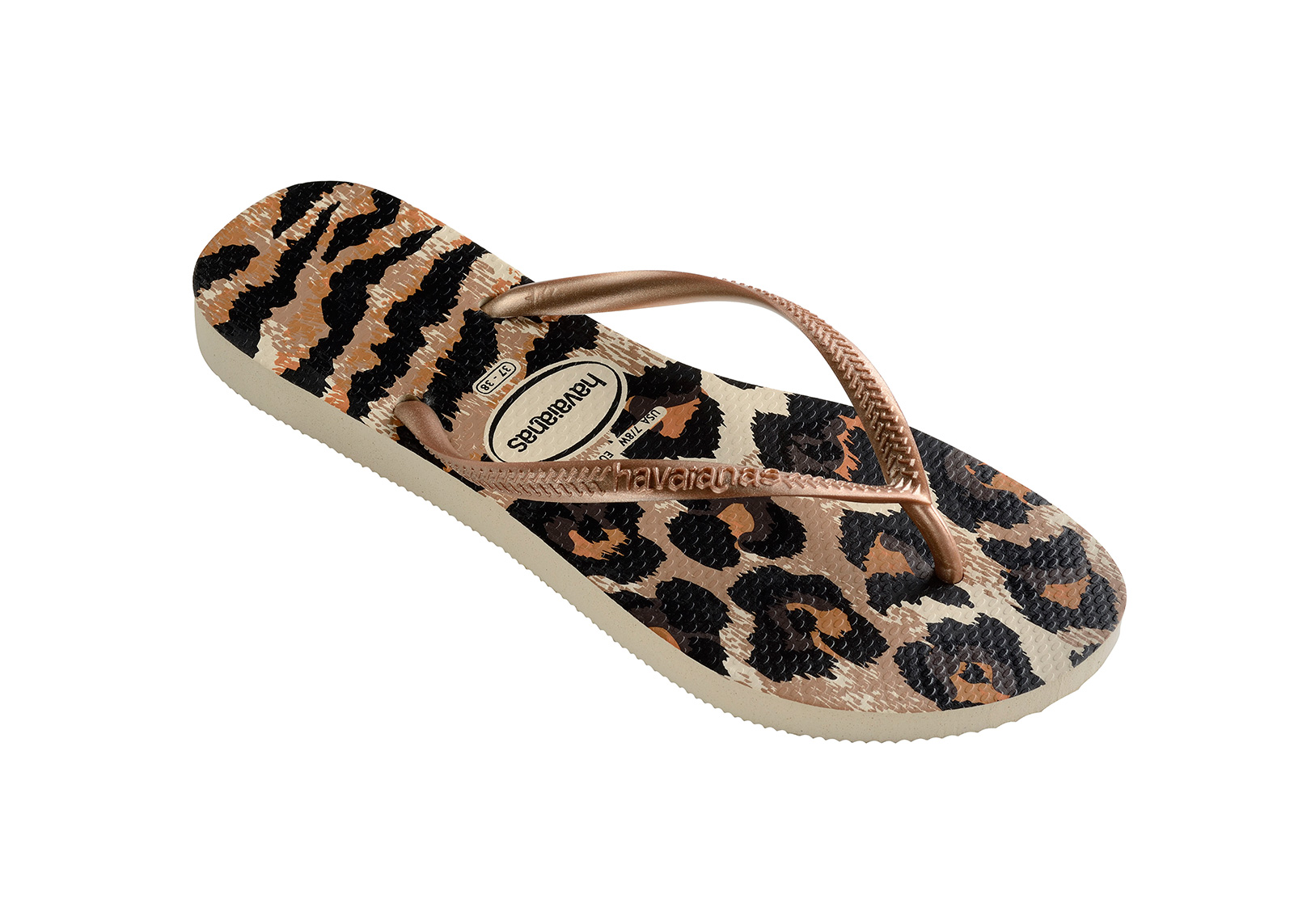 havaianas beige gold