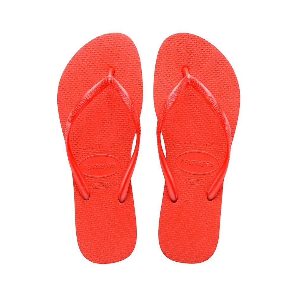 red havaianas flip flops