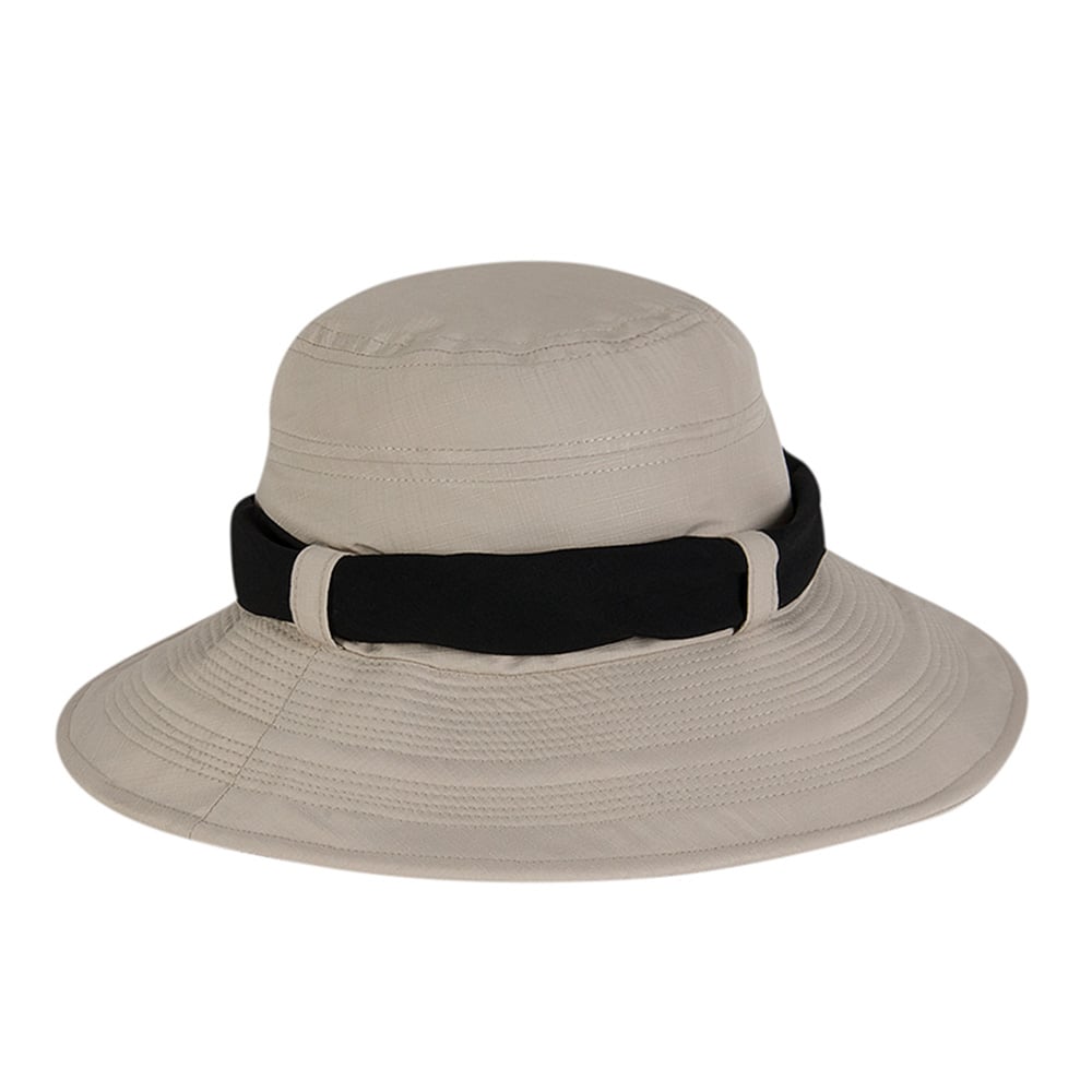 Floppy hat Beige Hat With A Black Tied Bow - Chapeau Biarritz Areia