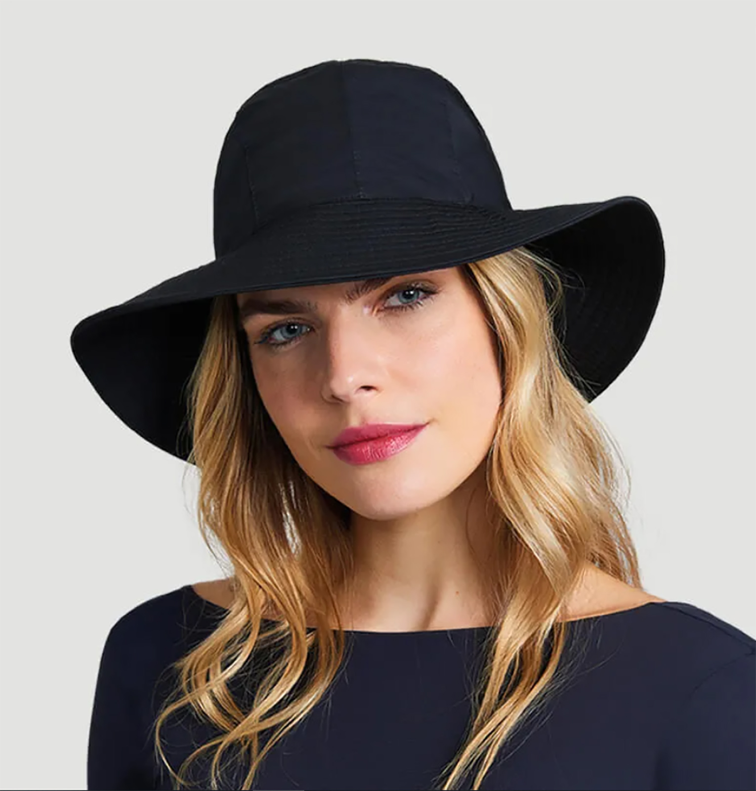 Black Hat With Bandana Tie - Chapeu San Remo Preto - Solar Protection ...