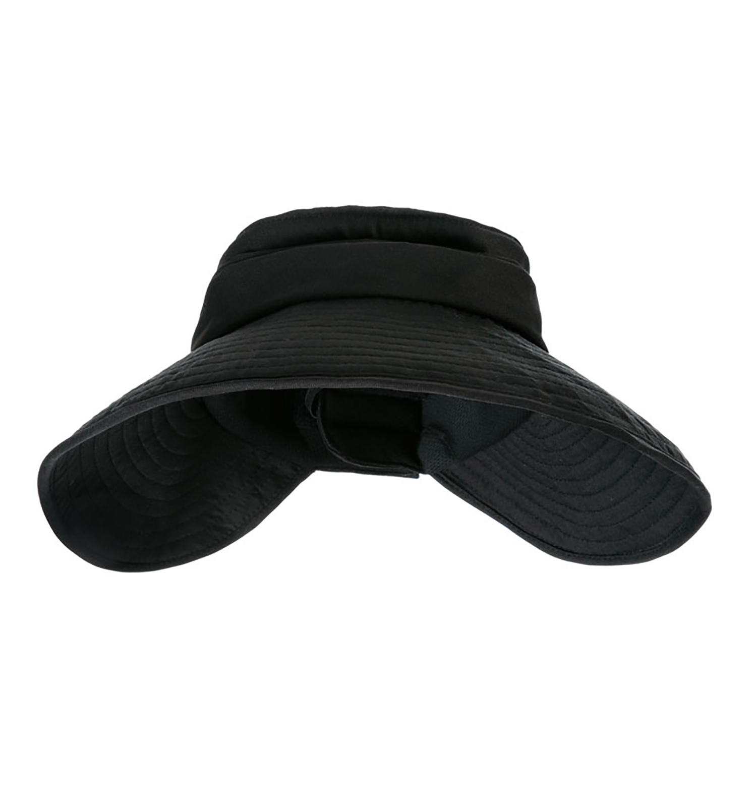Hats Black Elastic Visor Hat - Tokyo Preto - Solar Protection Uv.line