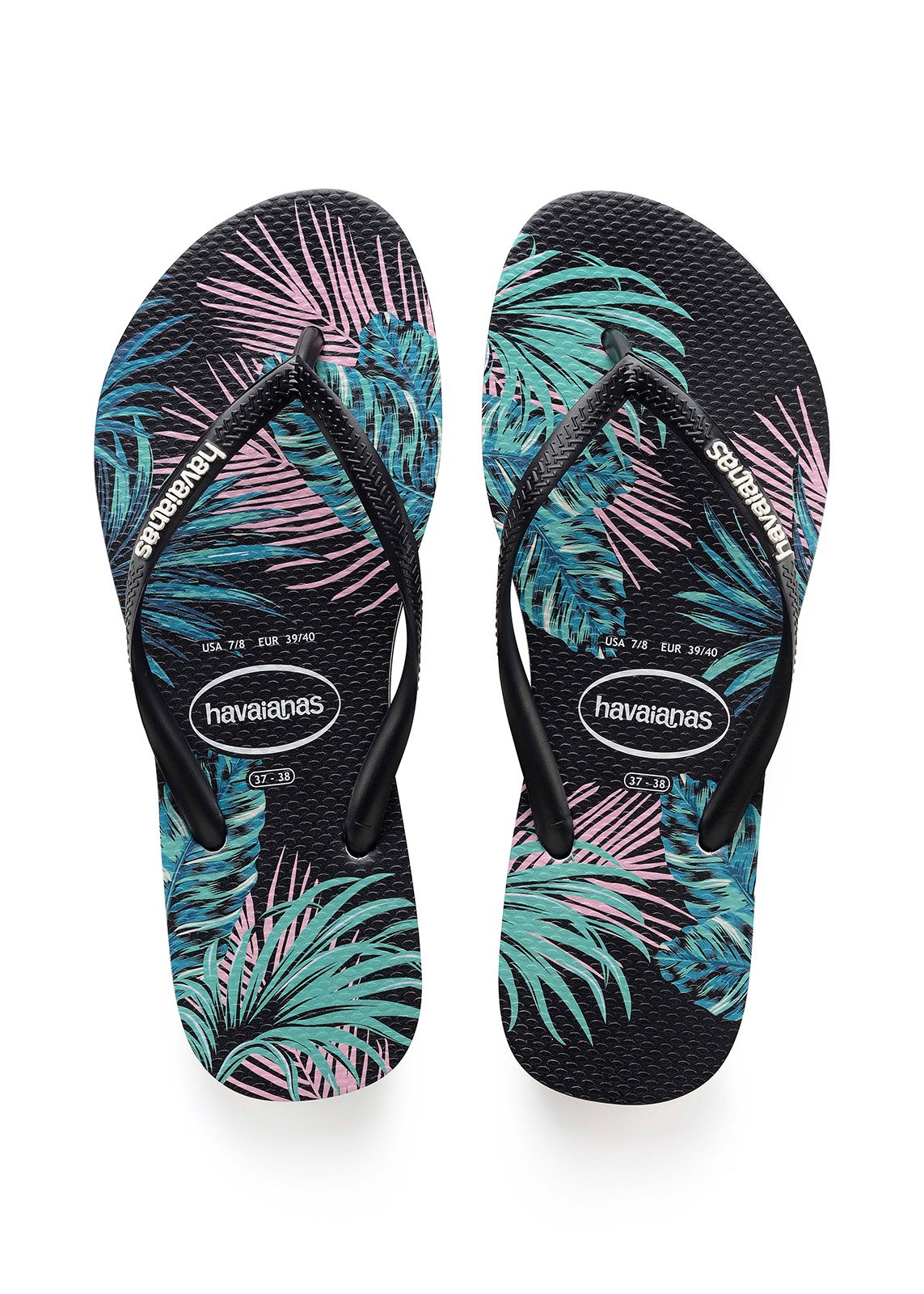 Teenslippers Havaianas  Slim Tropical Floral Black black 