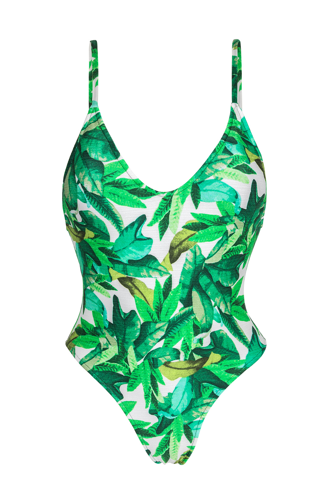 One piece swimsuits Leaves Print One-piece Swimsuit - Folhagem Hype