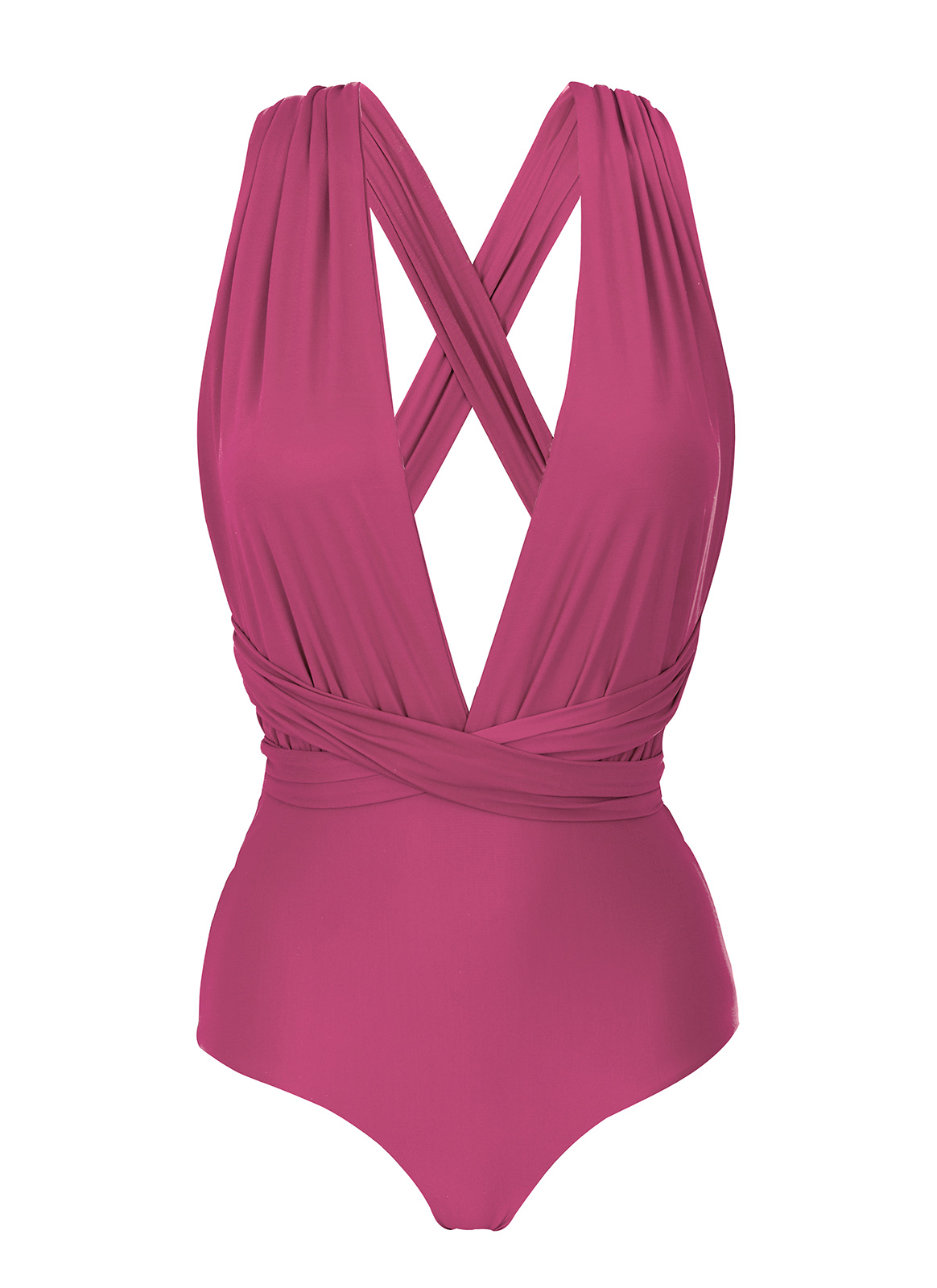 Statistisch uitstulping In detail Dark Pink Multi-way One-piece Swimsuit - Valencia Marina - Rio de Sol