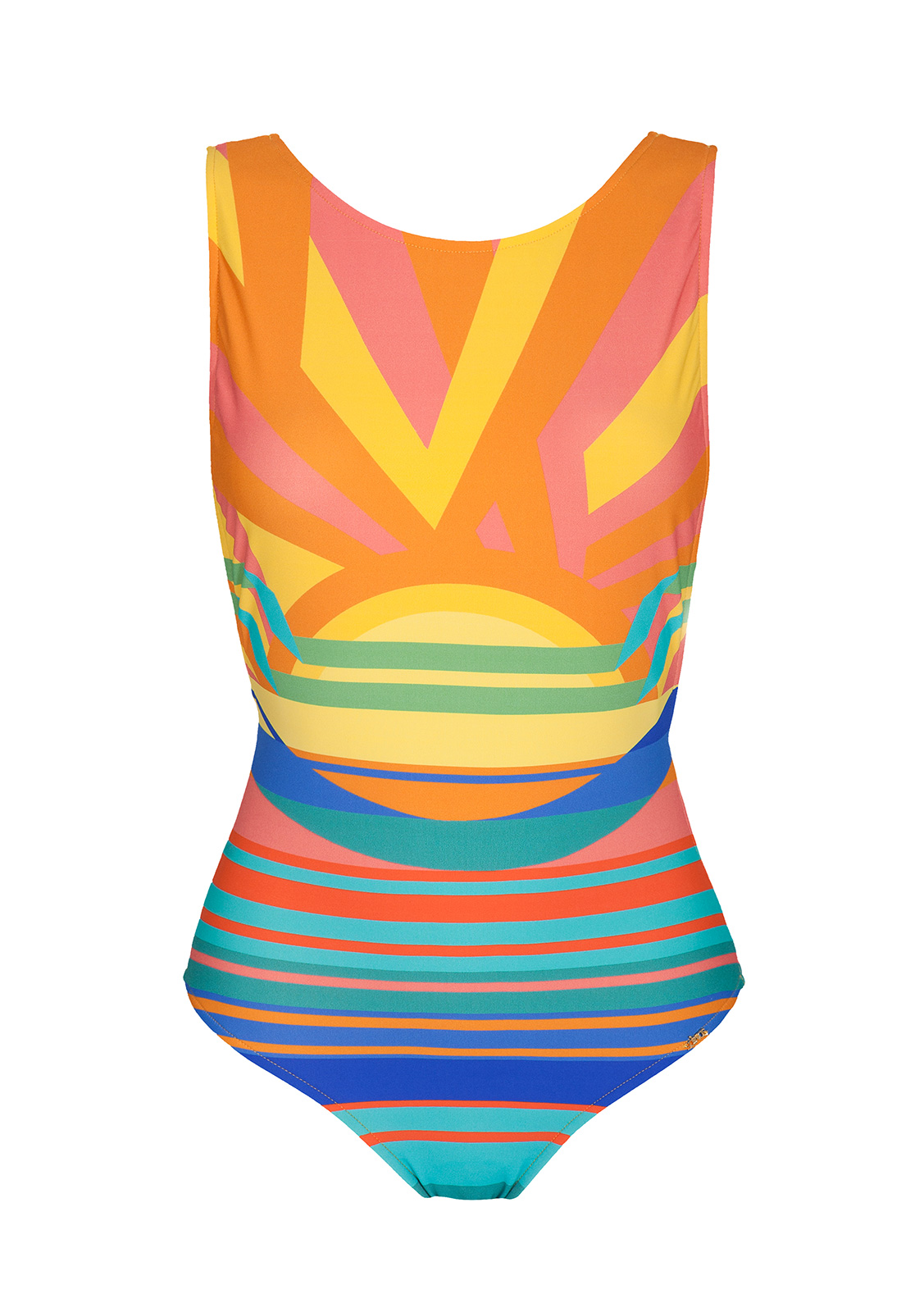 Runway One-piece Swimsuit With Geometric Print Pattern - Costa Do Marfim