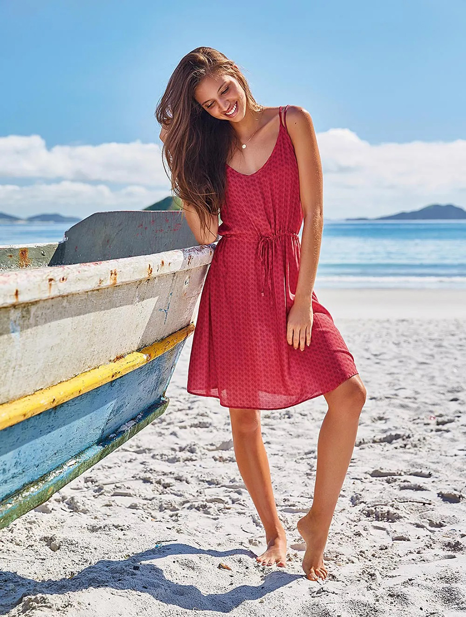 pink beach dress