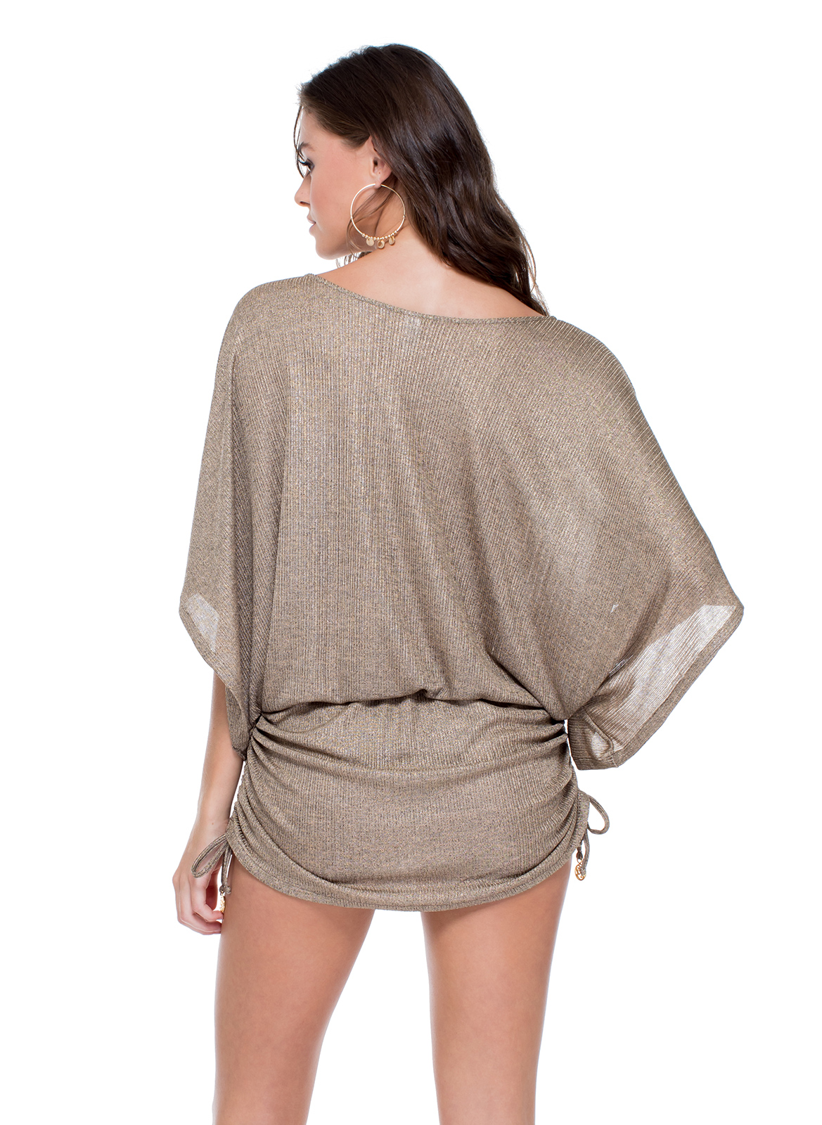 Iridescent Bronze loose Fit Beach Coverup  Beach Dress Compai