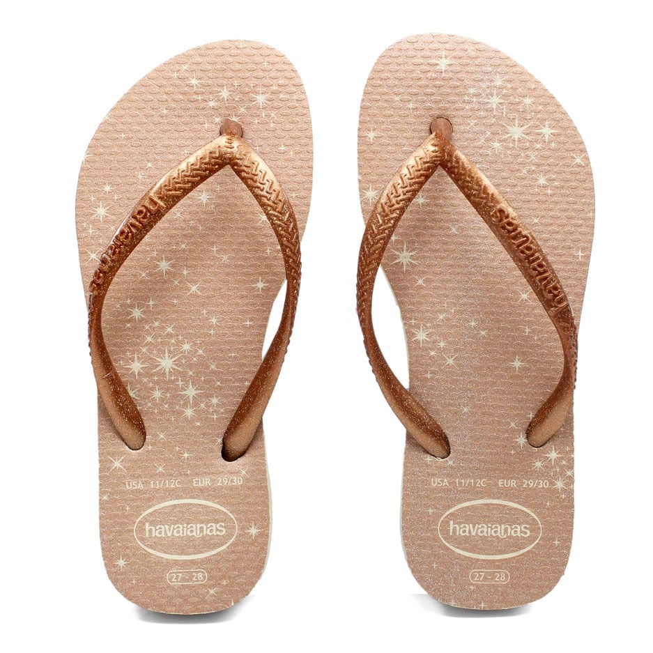 Sandals Havaianas Slim Gloss Bege Palha - Brand Havaianas