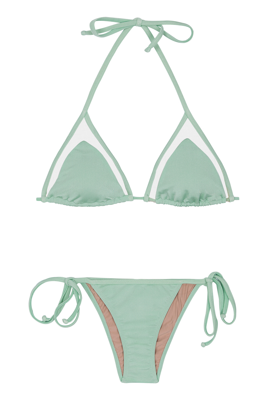 Two Piece Swimwear Strappy Bikini - Tule Menthol