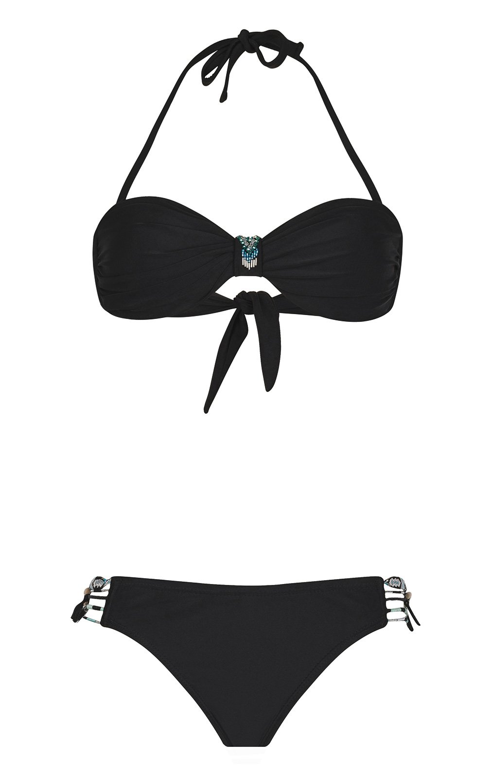 black tie up bikini