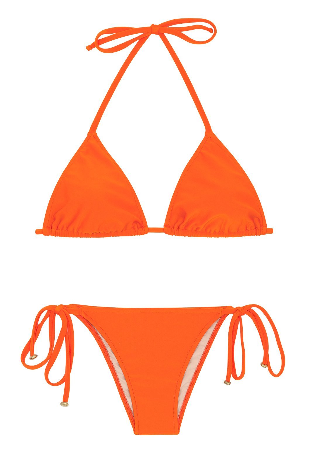 Two Piece Swimwear Orange Side-tie Brazilian Bikini - Lacinho King