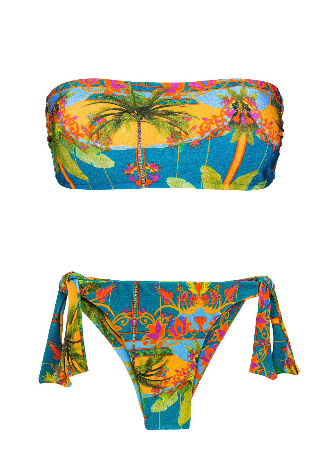 Bbs X Rio De Sol - Colorful Printed Bandeau Bikini - Cocos Reto - Rio ...
