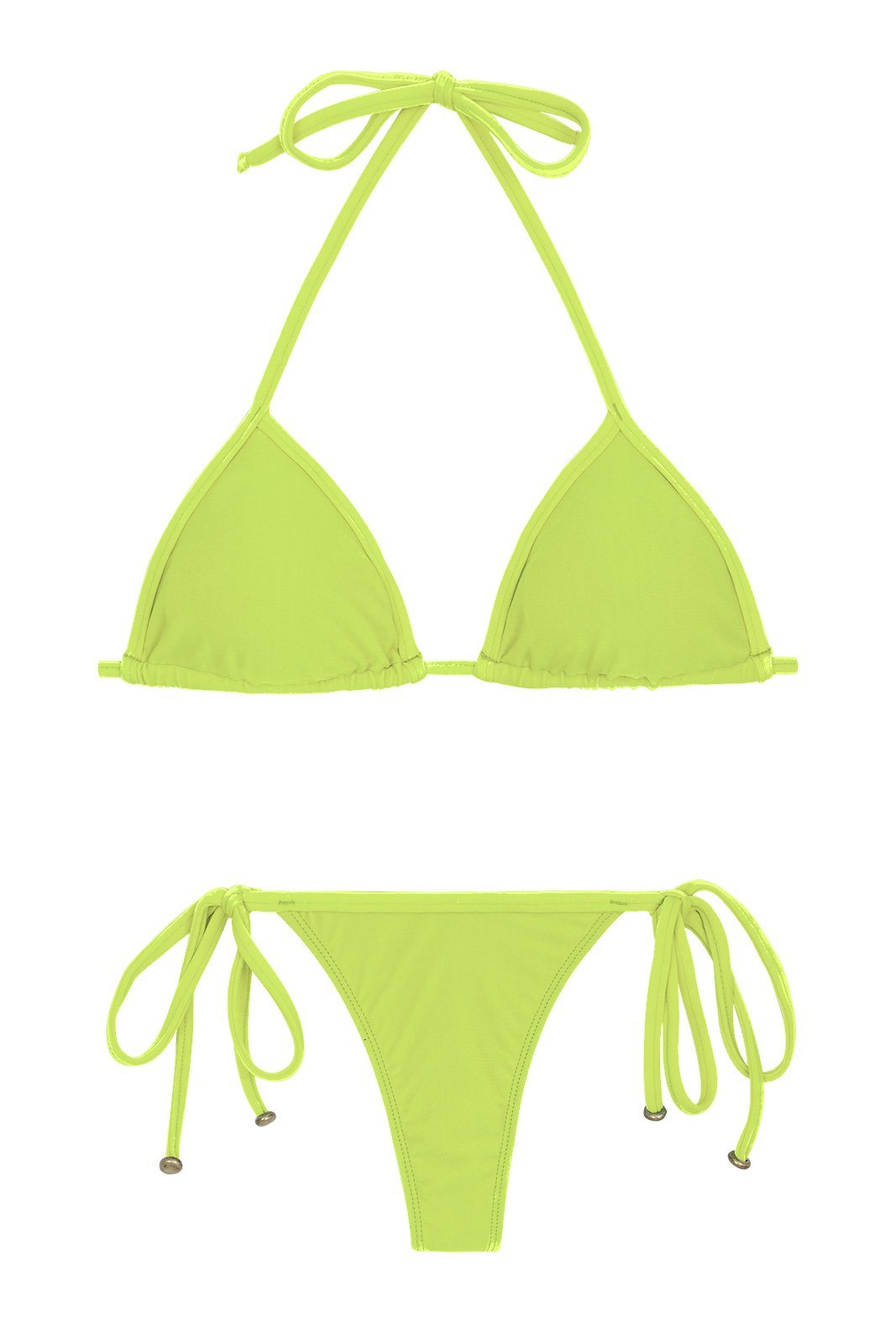 String Bikini Limonengrün Mit Accessoires Versehen Lime Tri Micro
