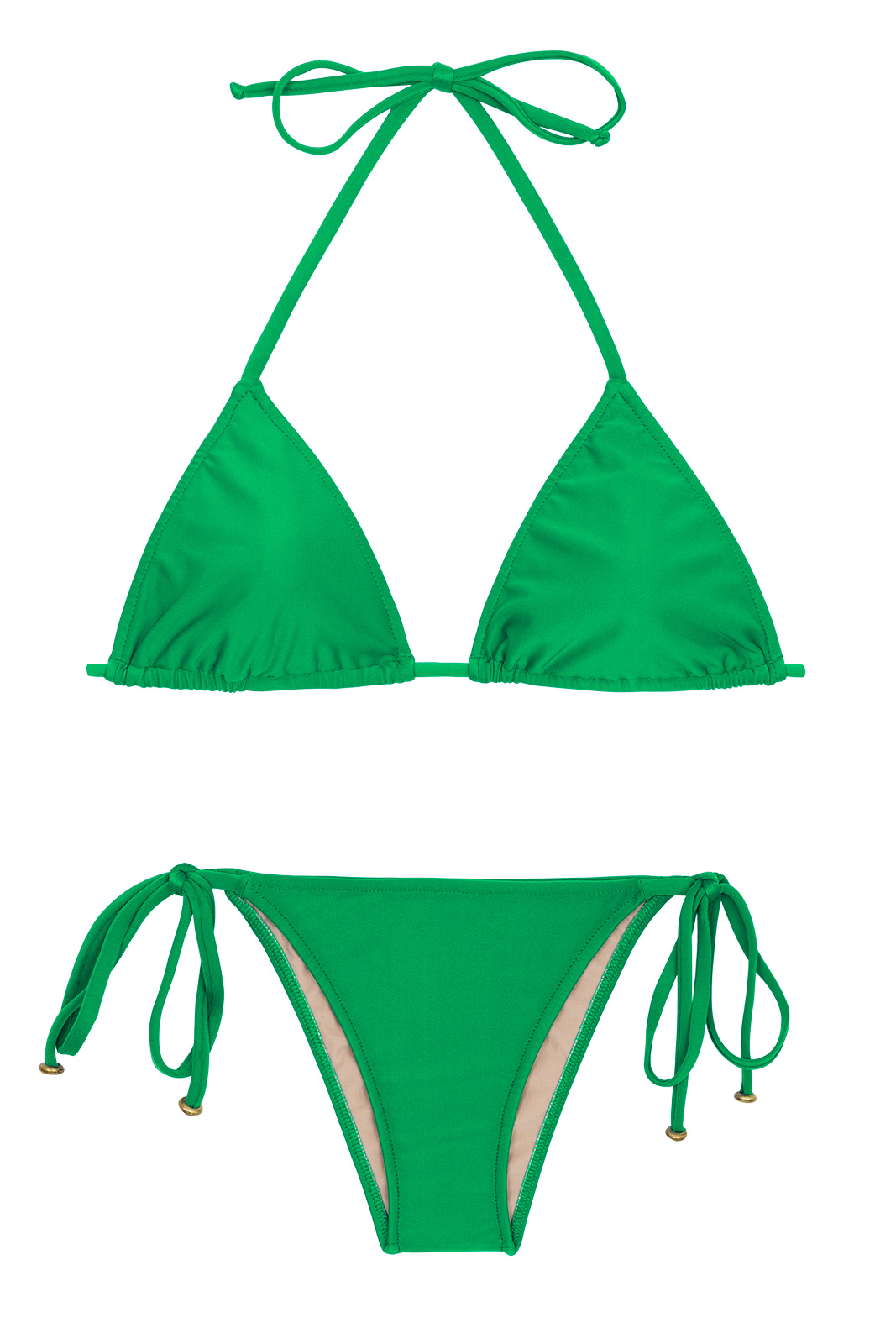 Two Piece Swimwear Green Side-tie Brazilian Bikini - Peter Pan Lacinho