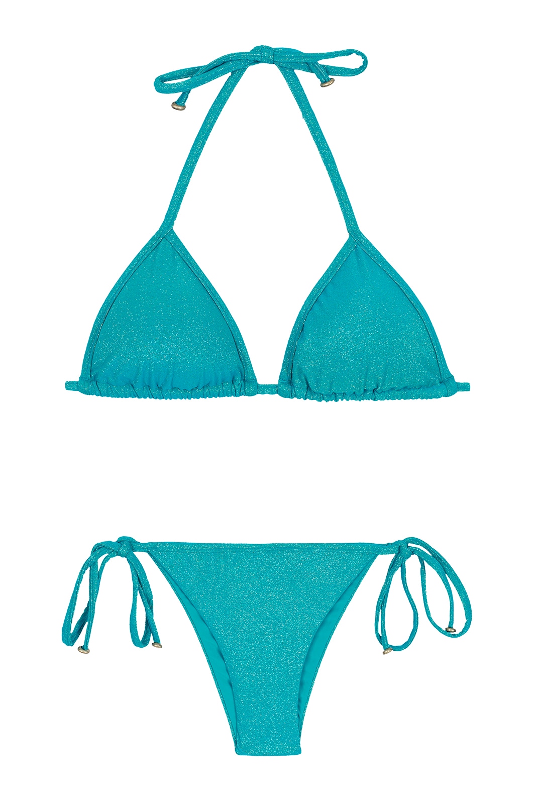 Brazilian Bikini In Shiny Blue Lurex - Radiante Azul Tri - Rio de Sol