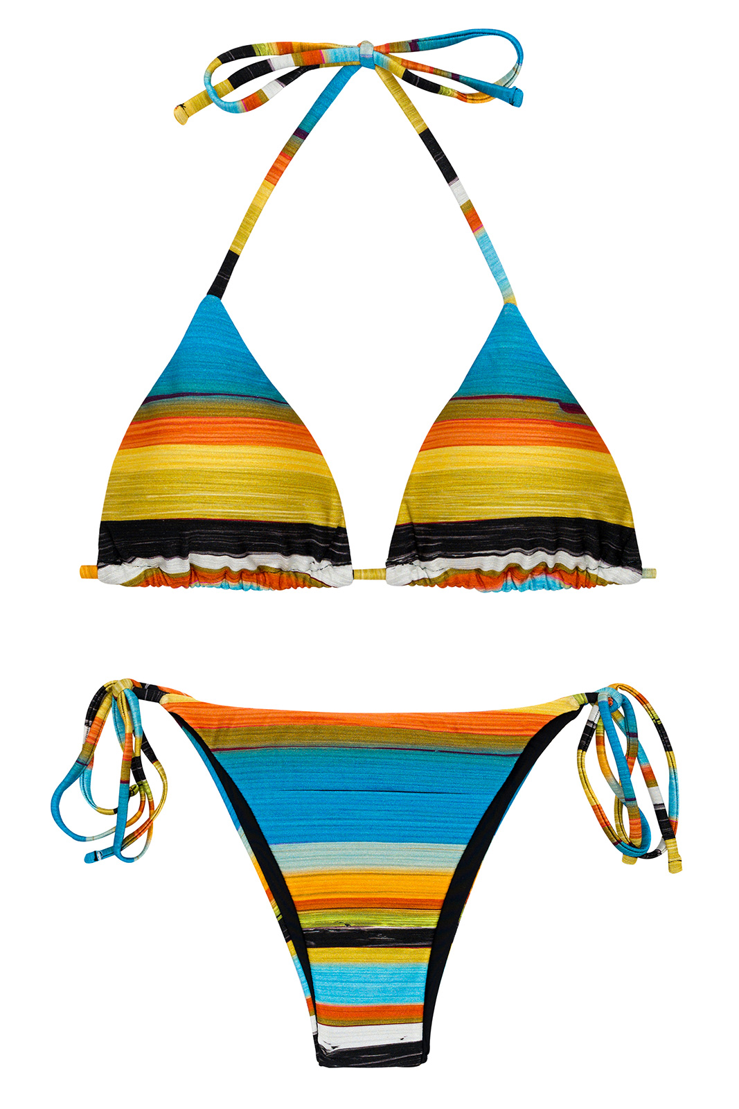 Nebu campus Discrimineren Brazilian Bikini With Colorful Stripes - Set Artsy Tri-inv Ibiza - Rio de  Sol