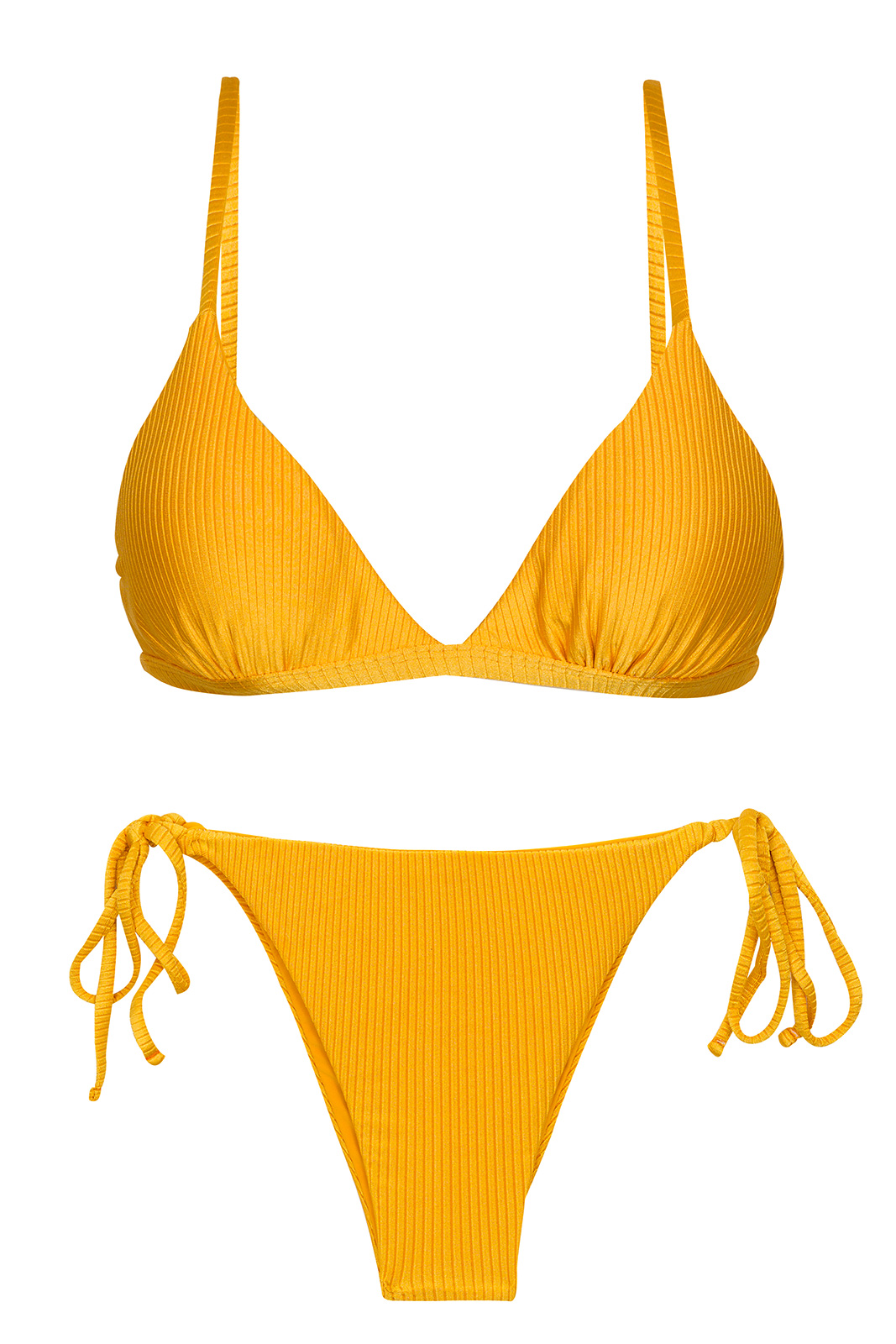 winter Golven natuurlijk Textured Yellow Side-tie Bikini - Set Eden-pequi Tri-fixo Ibiza - Rio de Sol