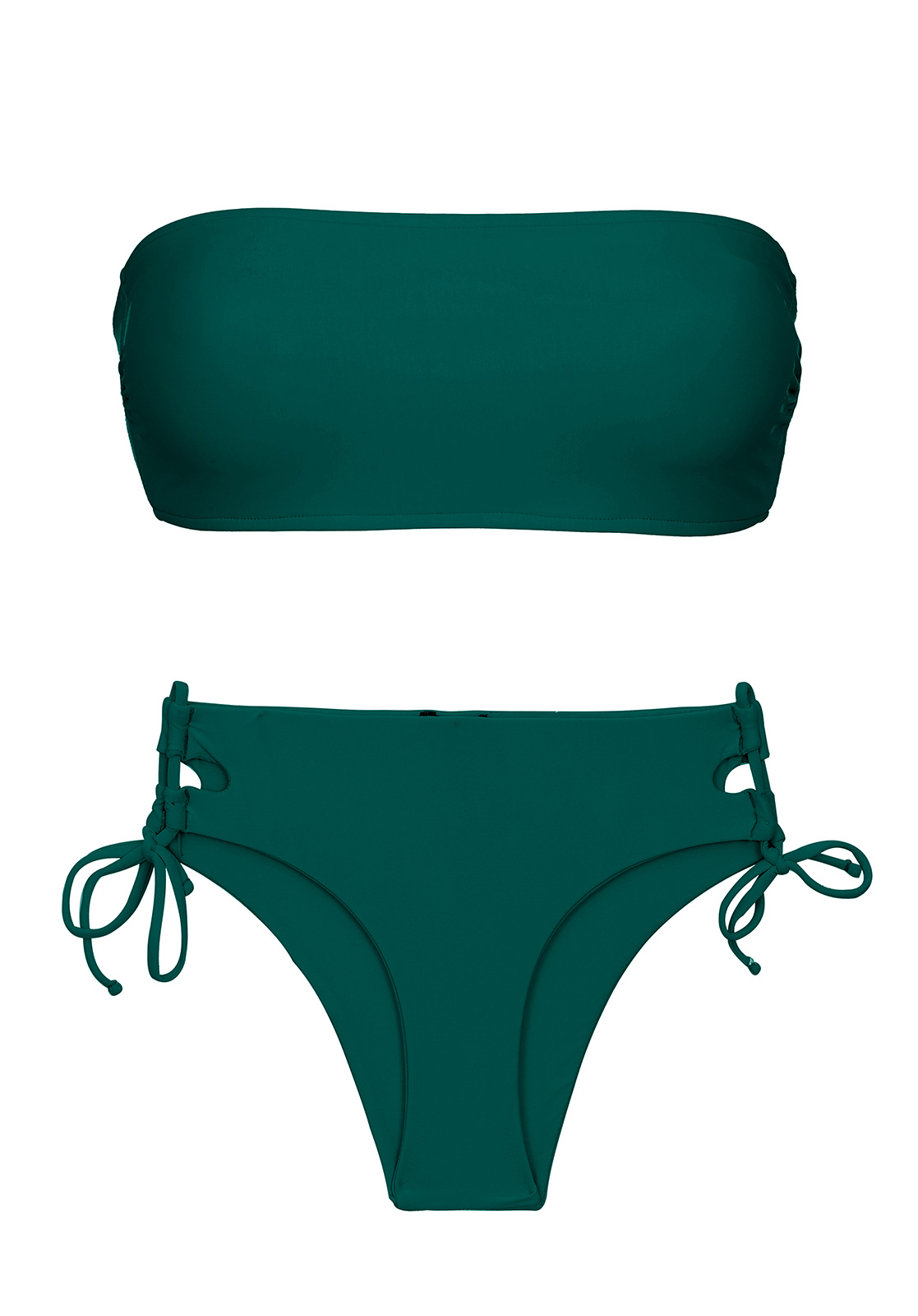 vragenlijst variabel Referendum Dark Green Bandeau Bikini With Double Sides Tie - Set Uv-galapagos  Bandeau-reto Madrid - Rio de Sol