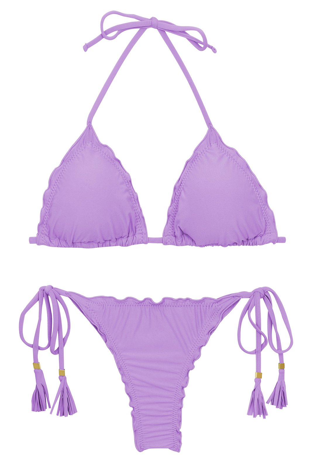 Lilac Scrunch Thong Bikini With Wavy Edges Set Uv Harmonia Tri Frufru My Xxx Hot Girl
