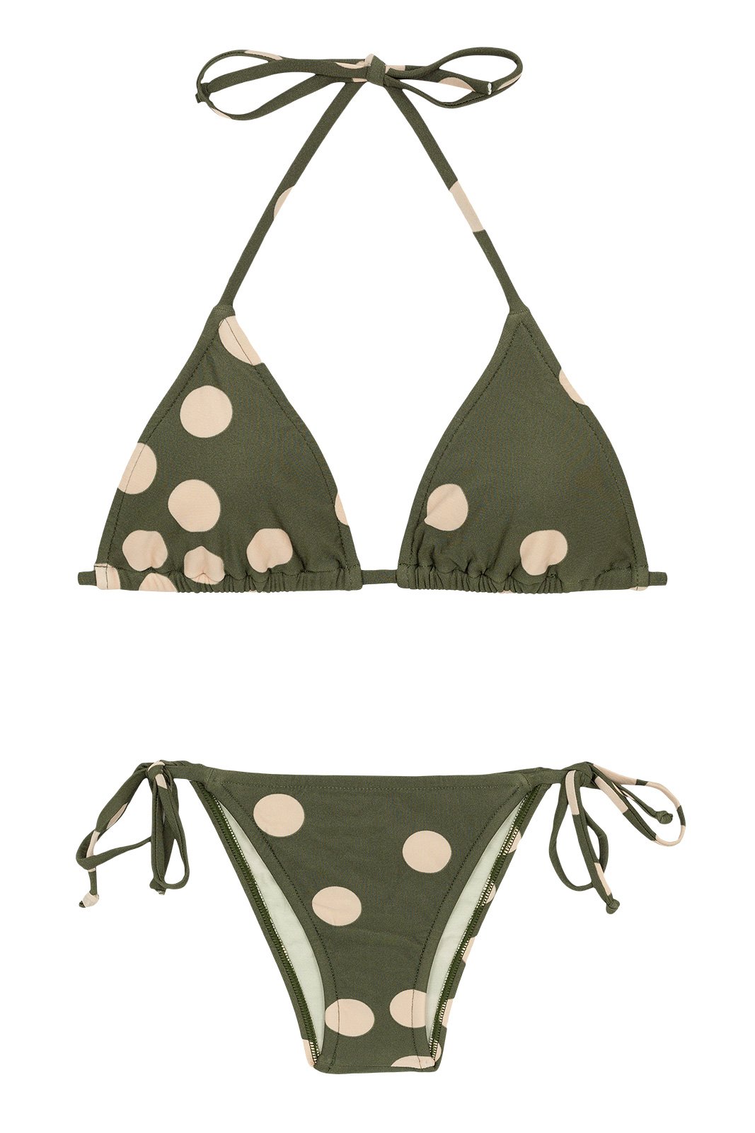 khaki green bikini set