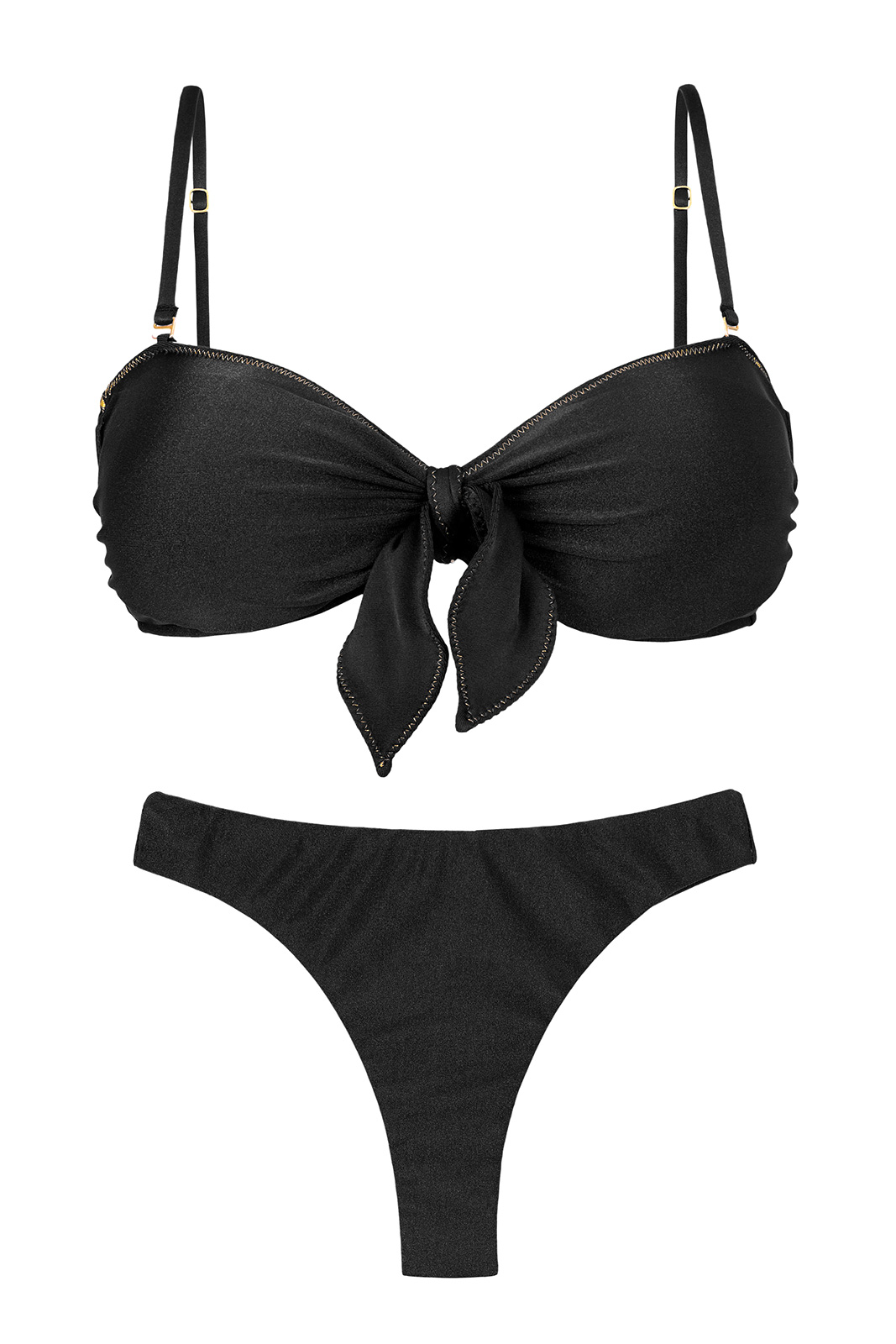 Bikini Set Shimmer Black Bandeau No Nice Fio Merk Rio De Sol