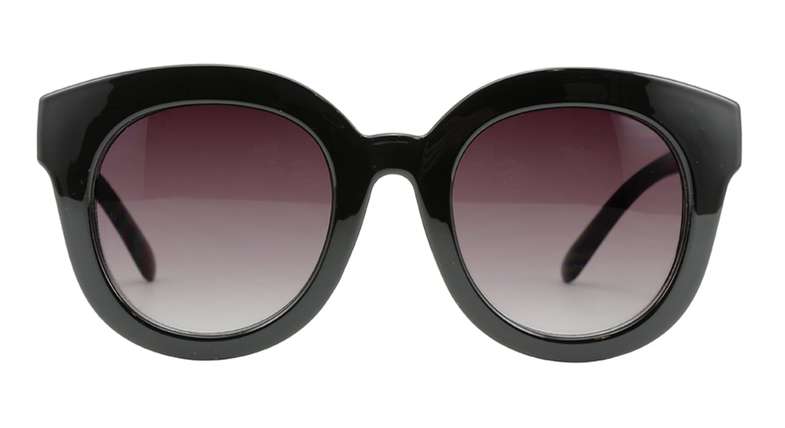 Sunglasses Black Shiny Frame Sunglasses - Ornella - Brand IYU Design
