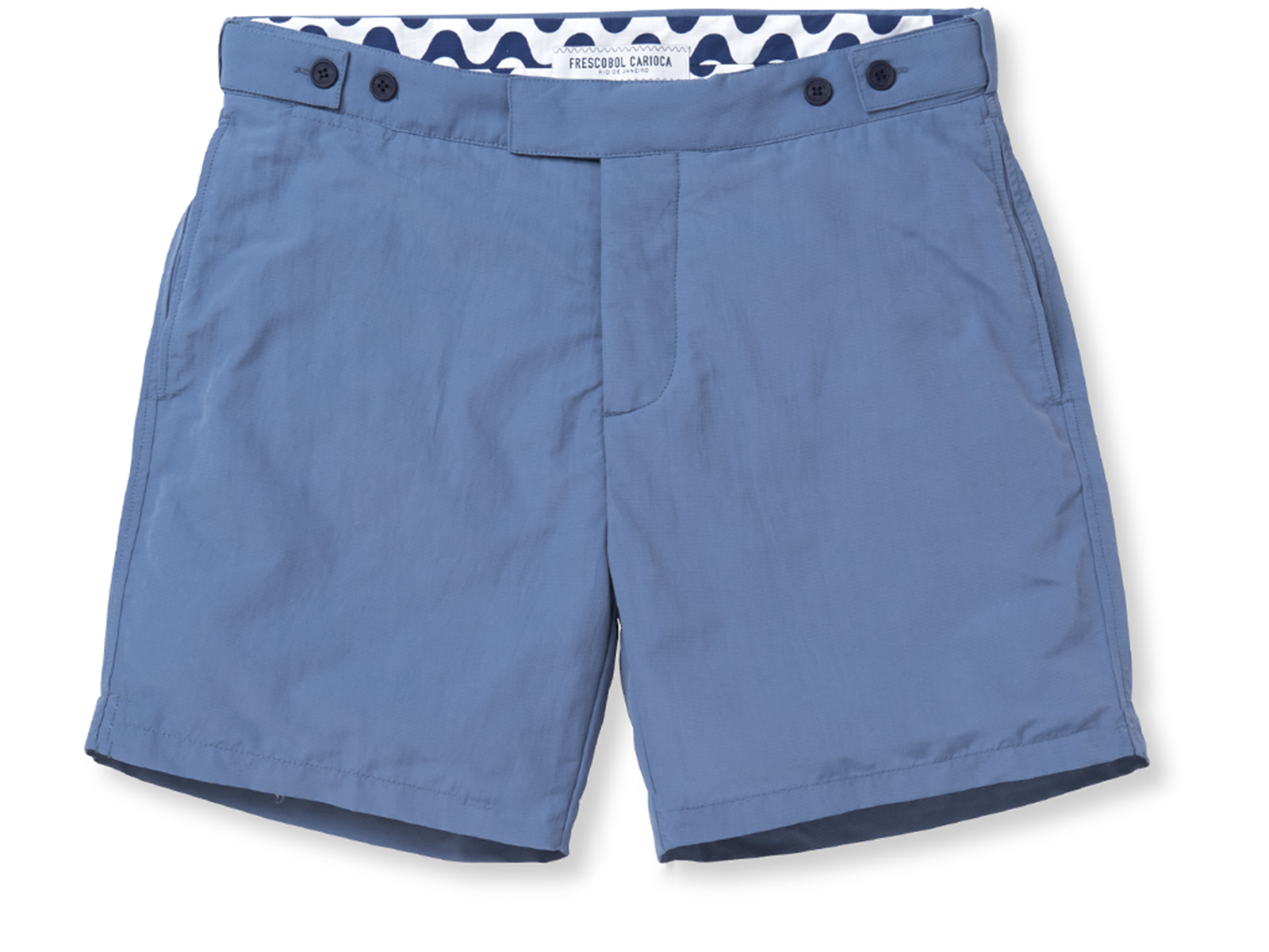 Swim Shorts Slim Fit Mens` Shorts In Blue - Block Tailored Short Slate