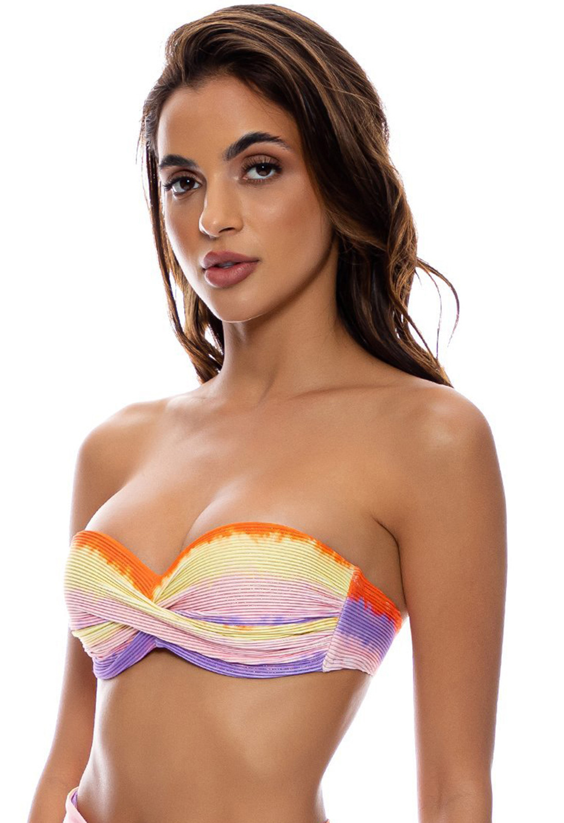 Bikini Tops Top Bandeau Miami Sunsets Brand Luli Fama 2530