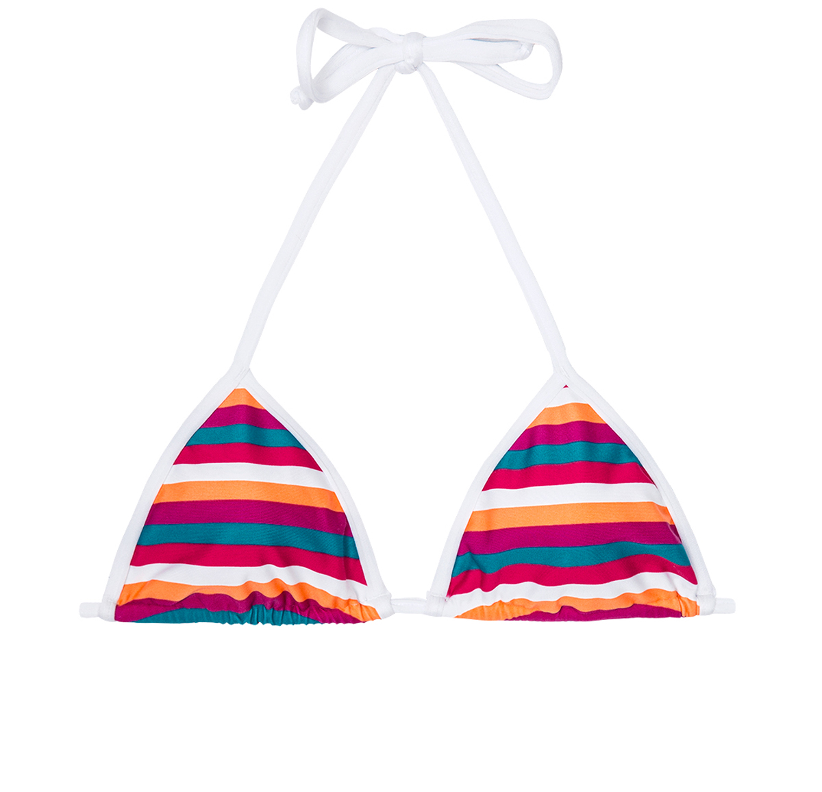 Multicolour Striped Triangle Bikini Top - Soutien Cavalo Marinho - Rio ...