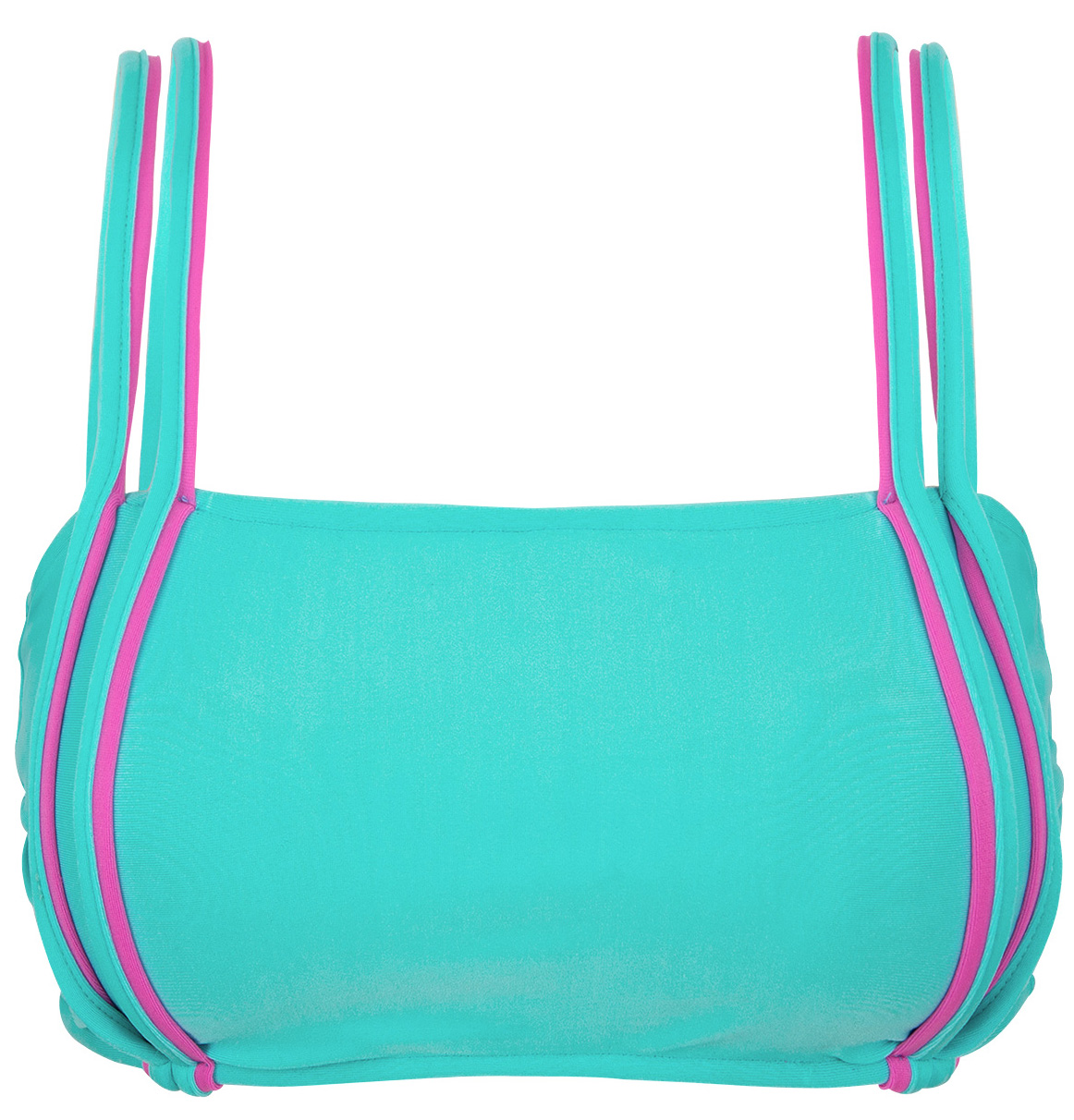 Bikini Tops Blue Bra Bikini Top With Pink Details - Top Duo Pink Blue