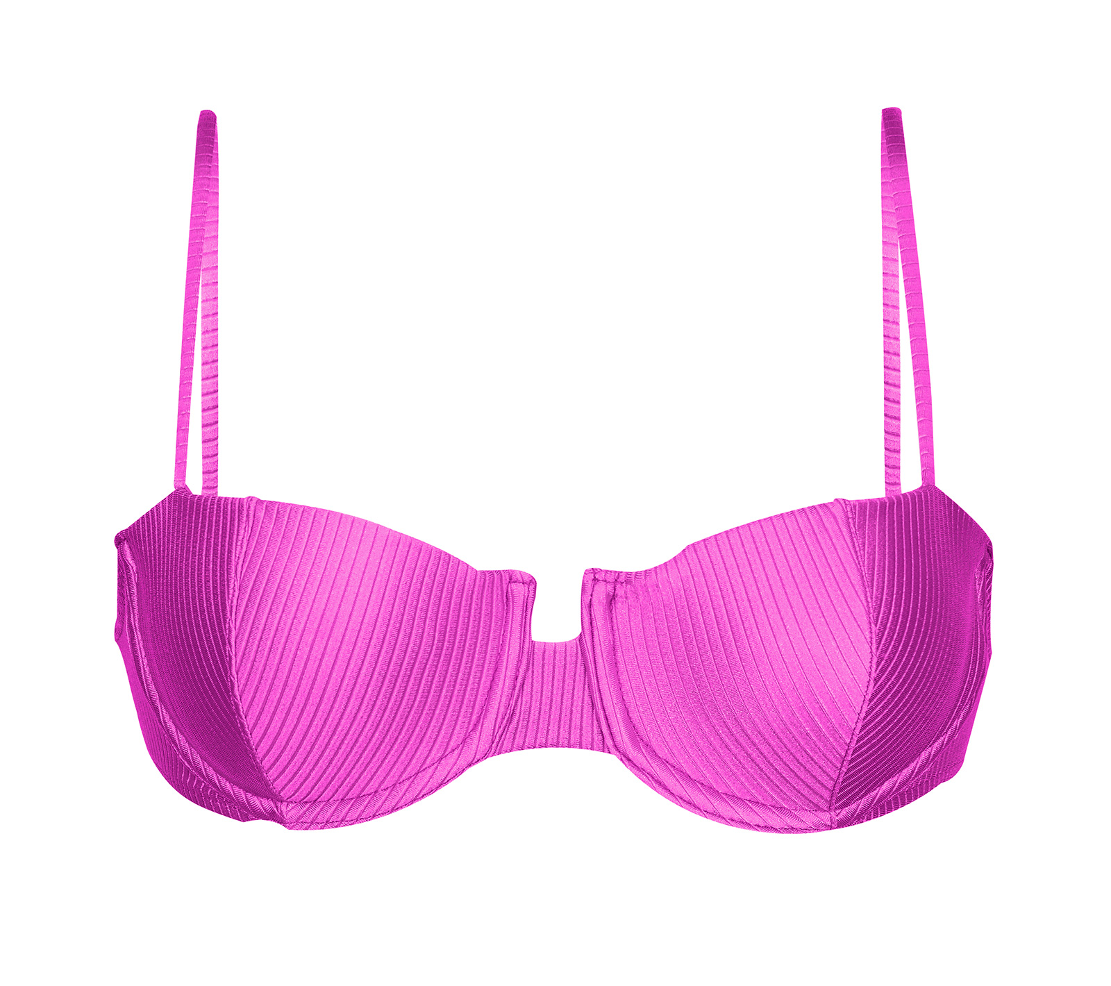 Textured Pink Magenta Balconette Bikini Top - Top Eden-pink Balconet ...