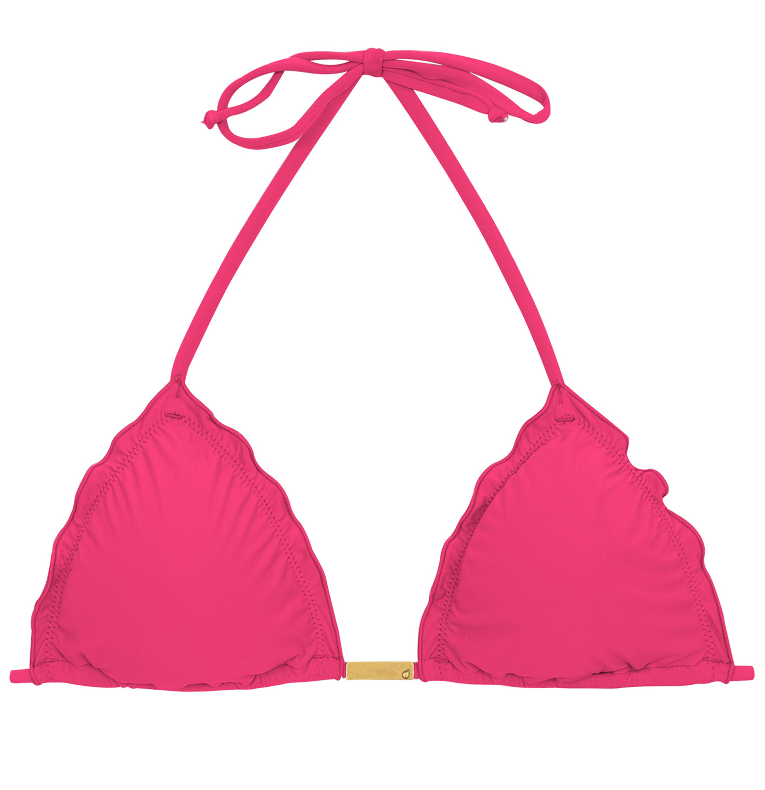 Triangle Bikini Top With Wavy Edges - Fuchsia - Top Olinda Eva - Rio de Sol