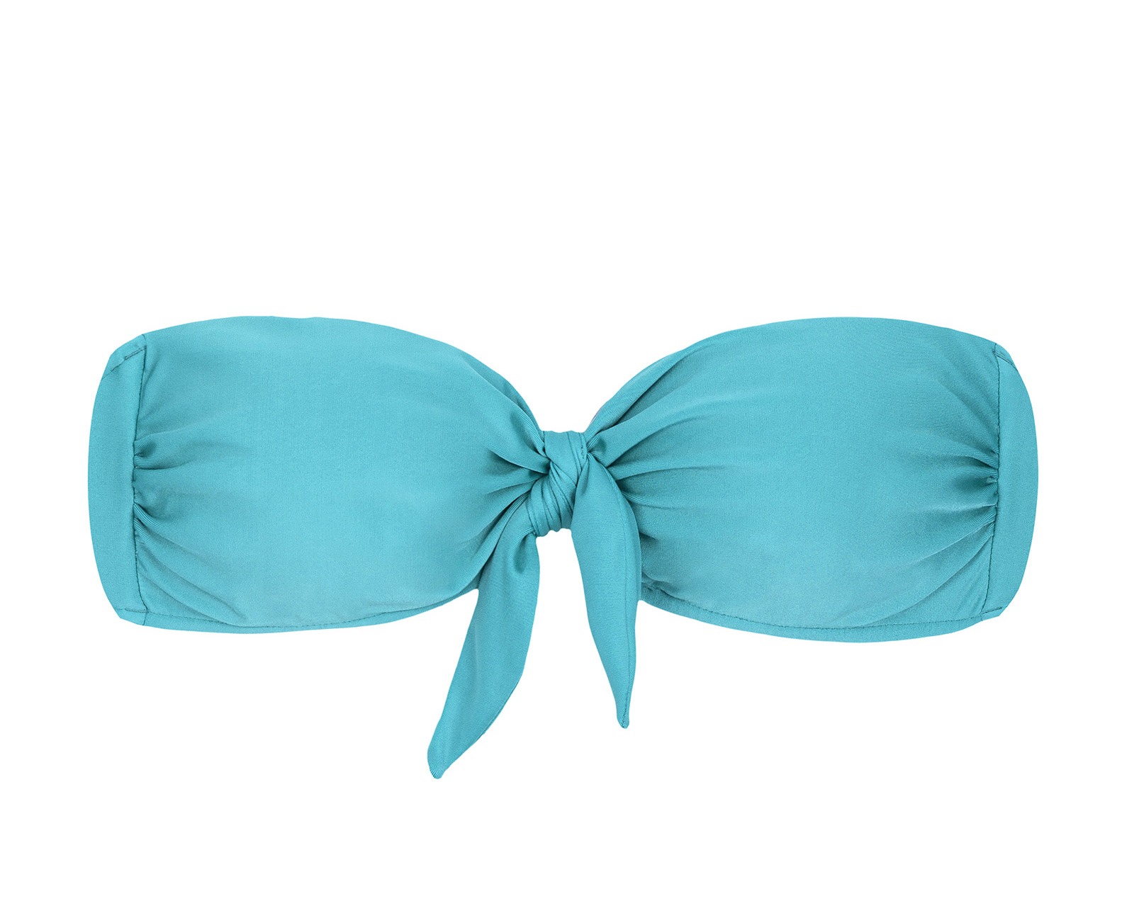 Bikini Tops Sky Blue Bandeau Top With A Knot - Top Orvalho Bandeau