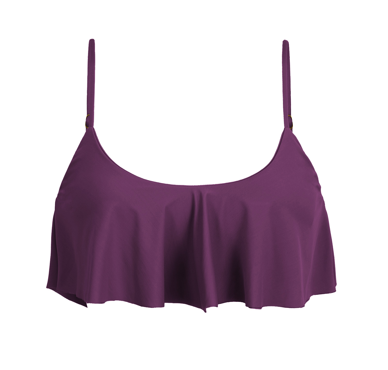 Ruffled Plum Bra Bikini Top With Adjustable Straps - Top Sublime Babado ...