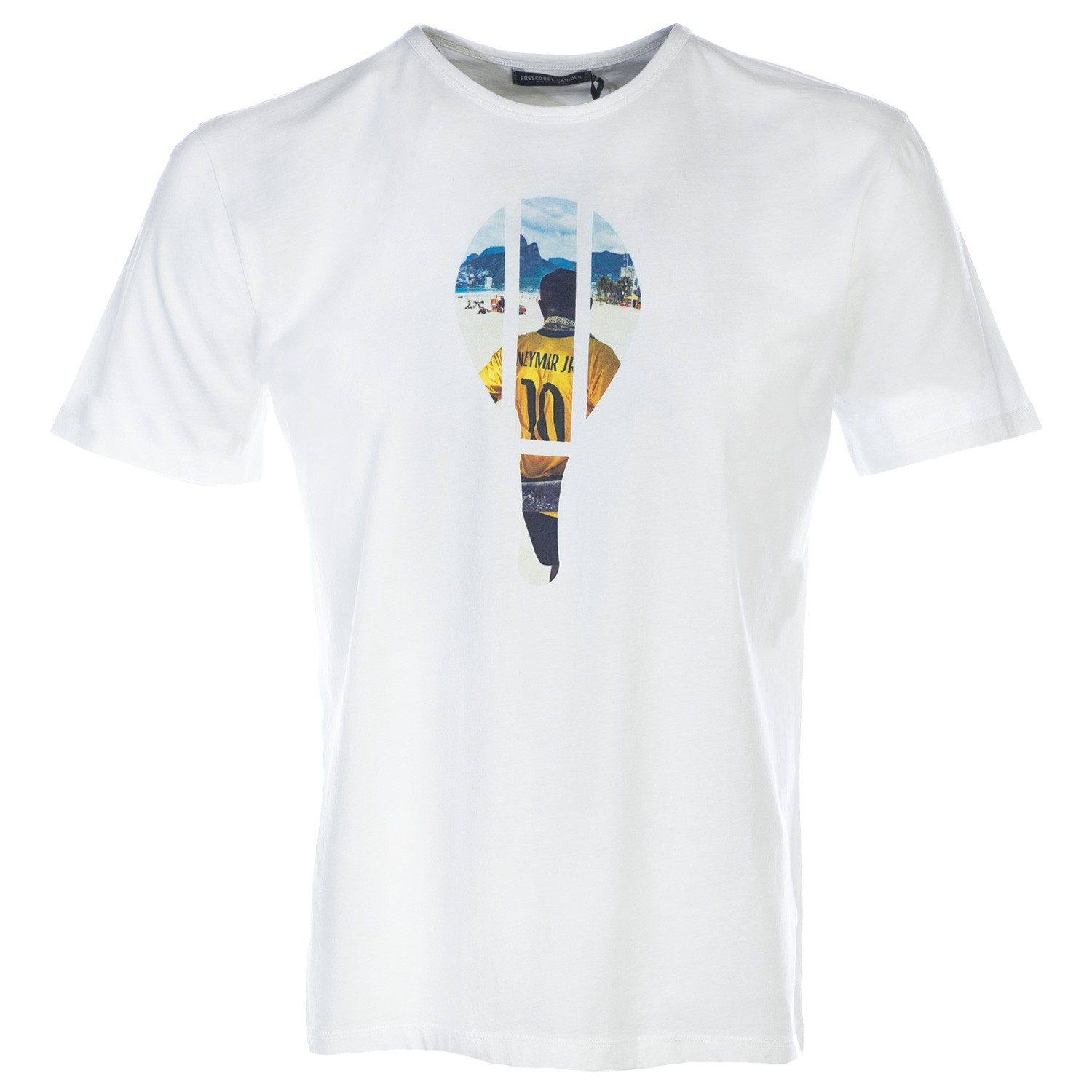 Melancolía mecánico George Eliot Camiseta Blanca Con Pintura De Frescobol / Neymar Jr - T-shirt Bat Neymar -  Frescobol Carioca